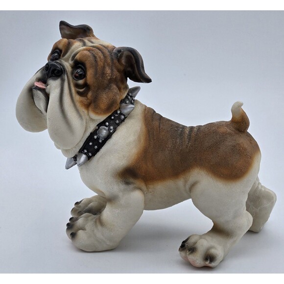 Realistic English Bulldog Resin Figure Dog Statue Sandicast Style Collectible - Picture 5 of 9